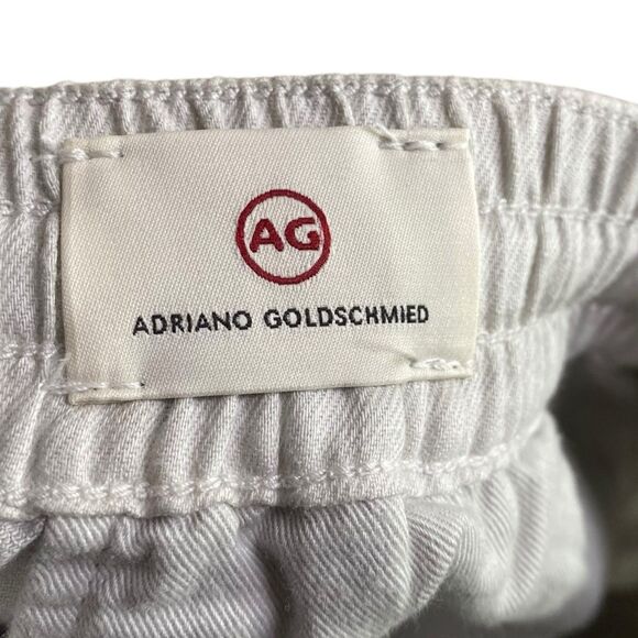 AG Adriano Goldschmied Linen Pants Mens 32 Beige Trouser Coastal Beach Preppy - Picture 3 of 14